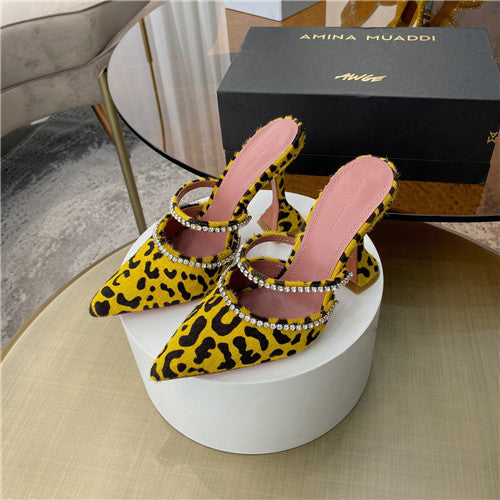 High Quality Luxury Amina Muaddi Heels Sandals – Style 11107