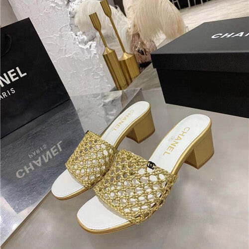 High Quality Luxury Chanel Woven Slippers Sandals