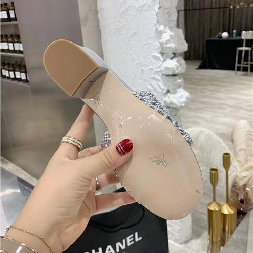High Quality Luxury Chanel Woven Slippers Sandals – Style 49766 product detail