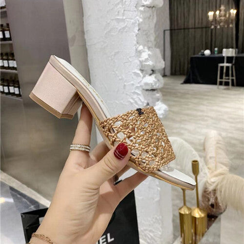 High Quality Luxury Chanel Woven Slippers Sandals – Style 80838 product detail
