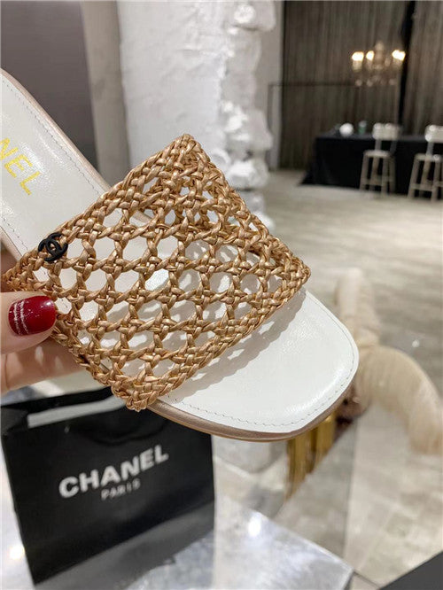 High Quality Luxury Chanel Woven Slippers Sandals – Style 80838 product detail