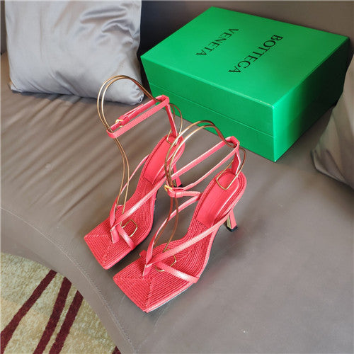 High Quality Luxury Bottega Veneta Heeled Sandals – Style 42278