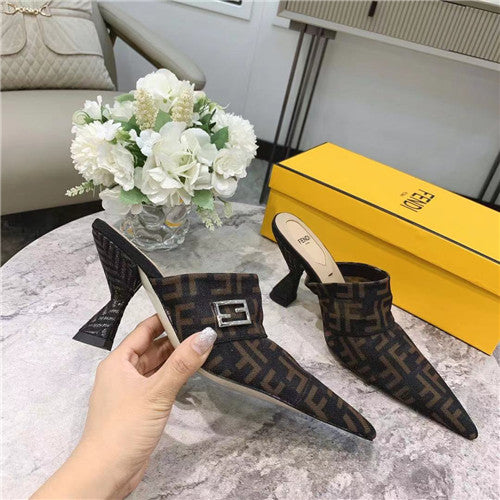 High Quality Luxury Fendi High Heel Slippers – Style 60147 alternate view