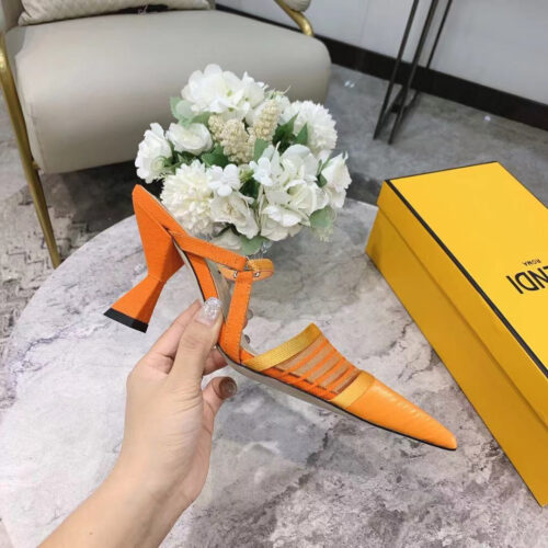 High Quality Luxury Fendi High Heel Slippers – Style 10419 product detail