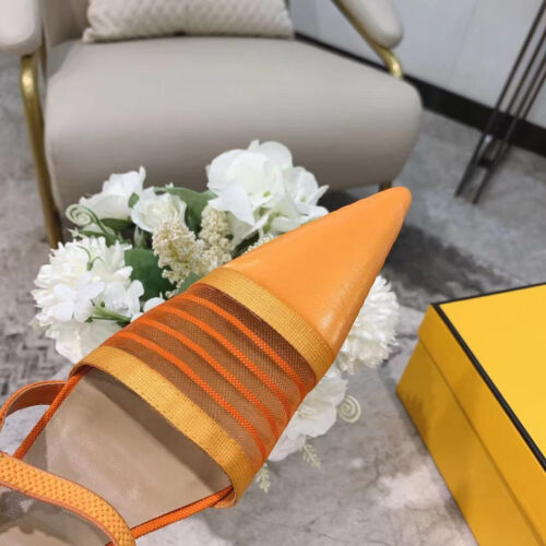High Quality Luxury Fendi High Heel Slippers – Style 10419 product detail