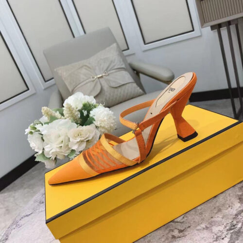High Quality Luxury Fendi High Heel Slippers – Style 10419 product detail