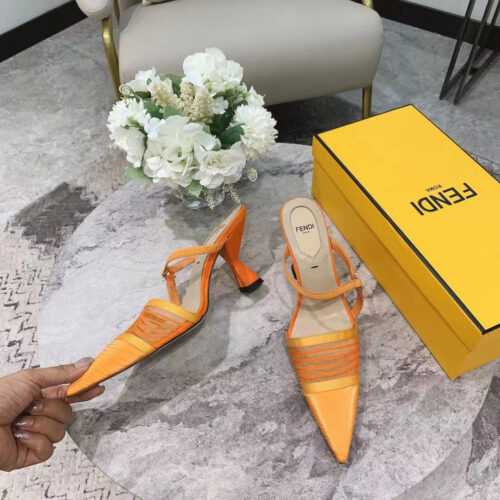 High Quality Luxury Fendi High Heel Slippers – Style 10419 product detail