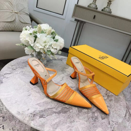 High Quality Luxury Fendi High Heel Slippers – Style 10419