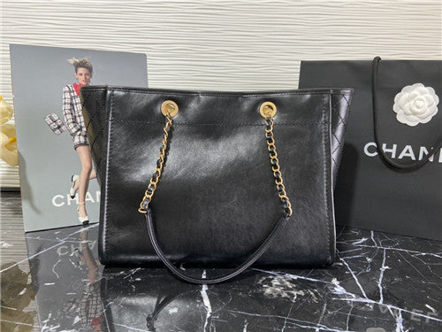 High Quality Luxury Chanel Oil Wax Leather Beach Bag alternate view