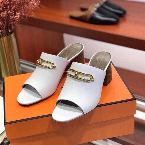 High Quality Luxury Hermes Blossom Mule Slippers – Style 14659 alternate view