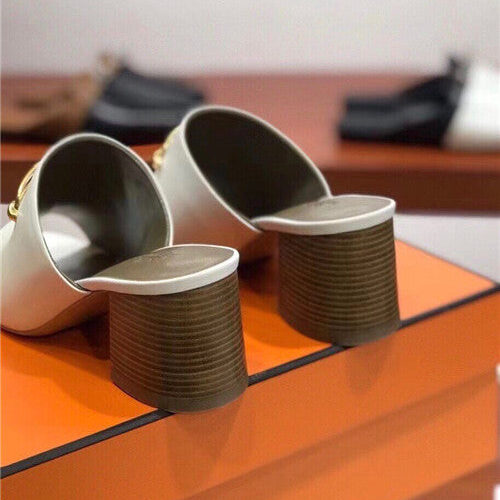 High Quality Luxury Hermes Blossom Mule Slippers – Style 14659 product detail