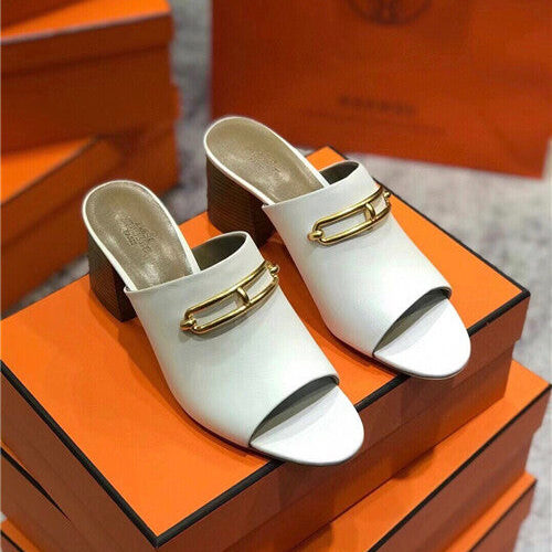 High Quality Luxury Hermes Blossom Mule Slippers – Style 14659