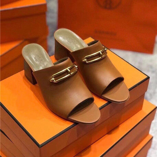 High Quality Luxury Hermes Blossom Mule Slippers – Style 49123
