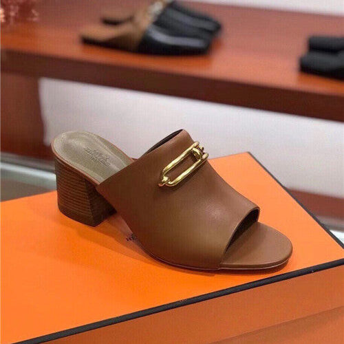 High Quality Luxury Hermes Blossom Mule Slippers – Style 49123 product detail