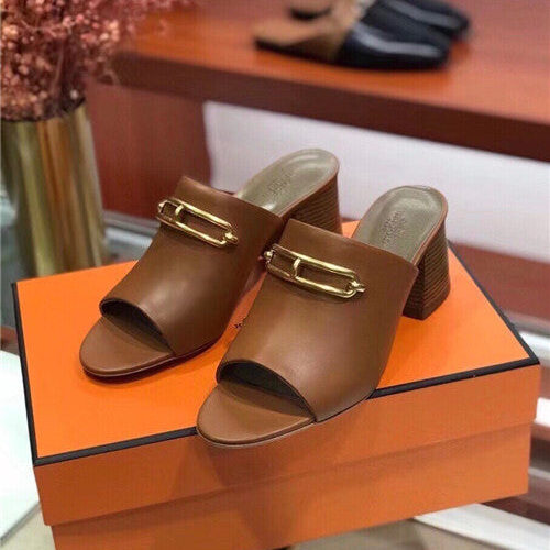 High Quality Luxury Hermes Blossom Mule Slippers – Style 49123 alternate view