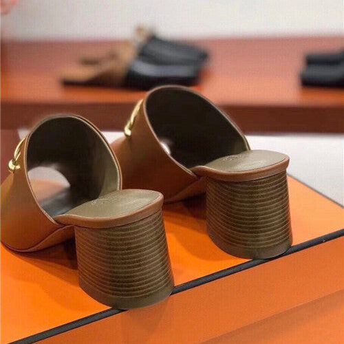 High Quality Luxury Hermes Blossom Mule Slippers – Style 49123 product detail