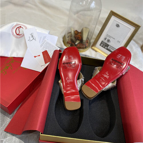 High Quality Luxury Christian Louboutin Square Studs Slippers Sandals – Style 12820 product detail
