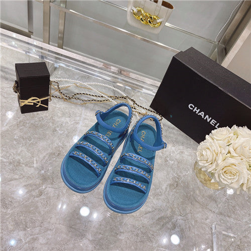 High Quality Luxury Chanel Chain Platform Sandals – Style 44582 alternate view