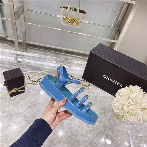 High Quality Luxury Chanel Chain Platform Sandals – Style 44582 product detail