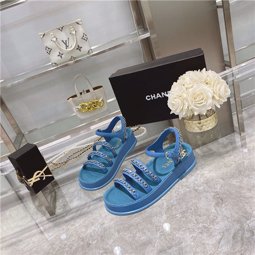 High Quality Luxury Chanel Chain Platform Sandals – Style 44582