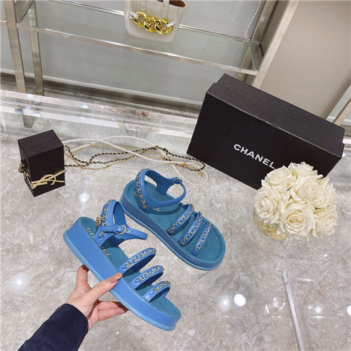 High Quality Luxury Chanel Chain Platform Sandals – Style 44582 product detail