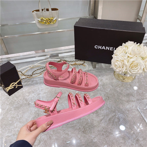 High Quality Luxury Chanel Chain Platform Sandals – Style 47974 alternate view