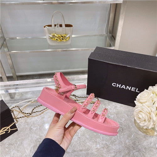 High Quality Luxury Chanel Chain Platform Sandals – Style 47974 product detail