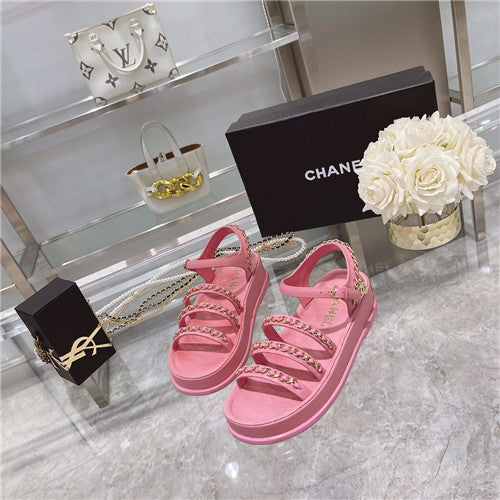 High Quality Luxury Chanel Chain Platform Sandals – Style 47974