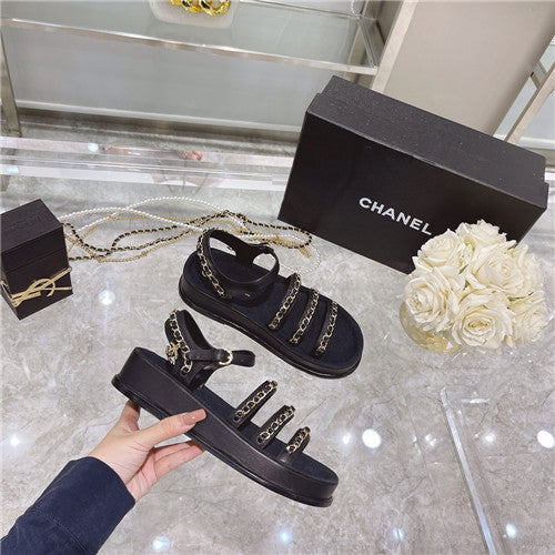 High Quality Luxury Chanel Chain Platform Sandals – Style 53062 product detail