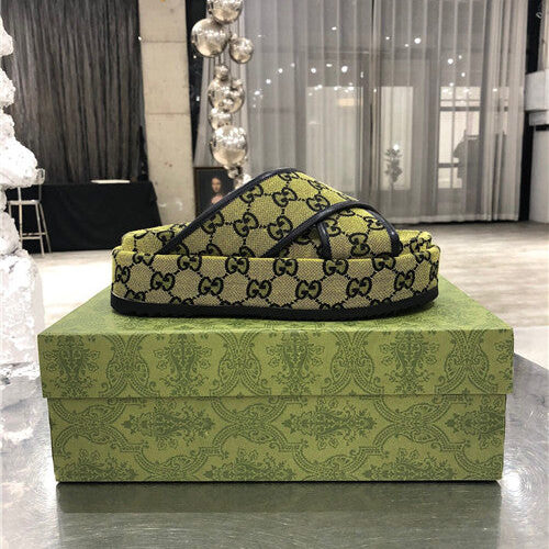 High Quality Luxury Gucci GG Platform Slippers product detail