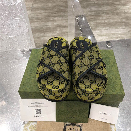 High Quality Luxury Gucci GG Platform Slippers product detail
