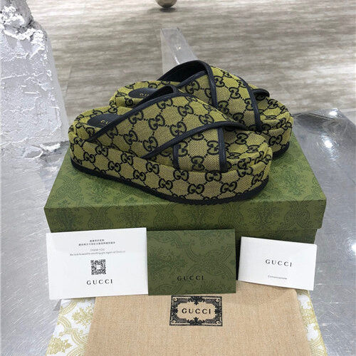 High Quality Luxury Gucci GG Platform Slippers