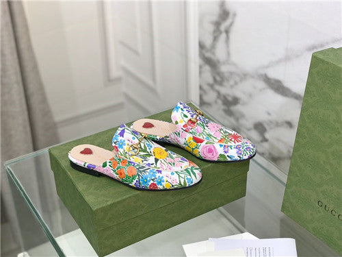 High Quality Luxury Gucci GG Multicolor Slippers