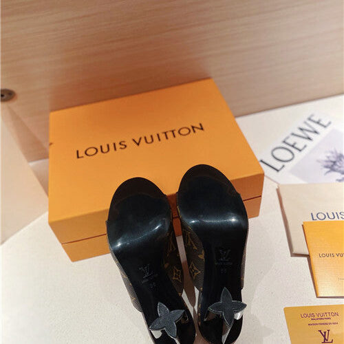 High Quality Luxury LV Heel Slippers Sandals – Style 48451 product detail