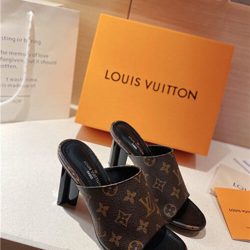 High Quality Luxury LV Heel Slippers Sandals – Style 48451
