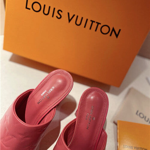 High Quality Luxury LV Heel Slippers Sandals – Style 82915 product detail