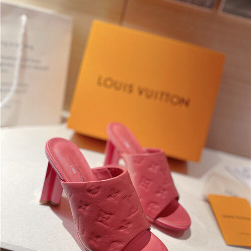 High Quality Luxury LV Heel Slippers Sandals – Style 82915