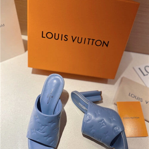 High Quality Luxury LV Heel Slippers Sandals – Style 51843 product detail