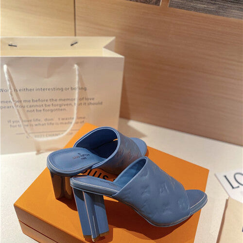High Quality Luxury LV Heel Slippers Sandals – Style 51843 product detail