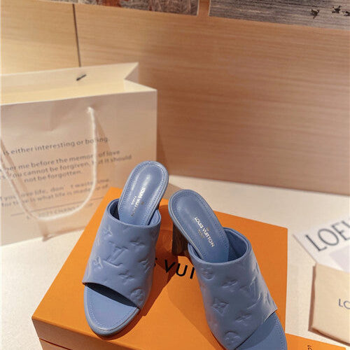 High Quality Luxury LV Heel Slippers Sandals – Style 51843 product detail