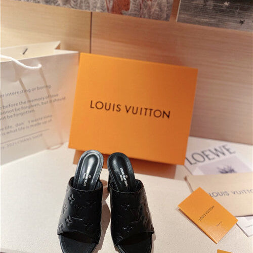 High Quality Luxury LV Heel Slippers Sandals – Style 86307 product detail