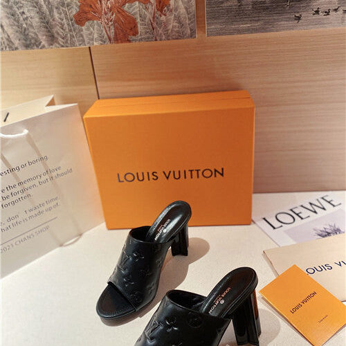 High Quality Luxury LV Heel Slippers Sandals – Style 86307 product detail