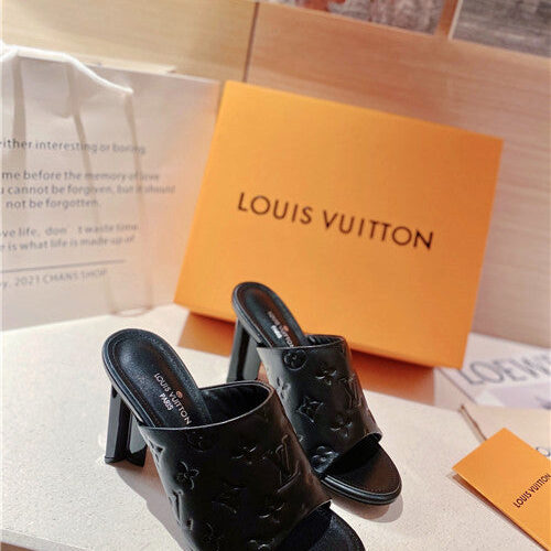 High Quality Luxury LV Heel Slippers Sandals – Style 86307