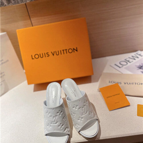 High Quality Luxury LV Heel Slippers Sandals product detail