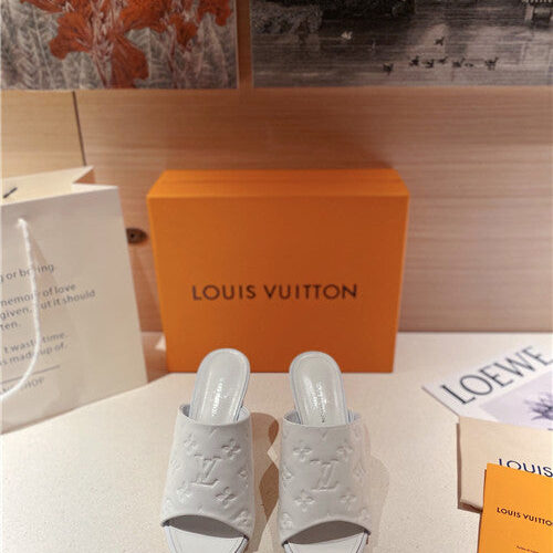 High Quality Luxury LV Heel Slippers Sandals product detail