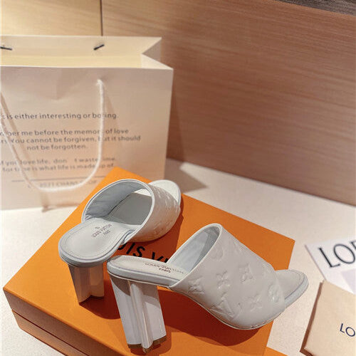 High Quality Luxury LV Heel Slippers Sandals product detail