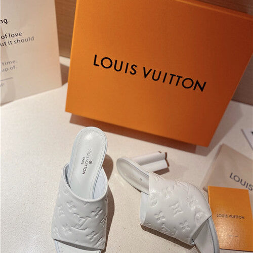 High Quality Luxury LV Heel Slippers Sandals product detail