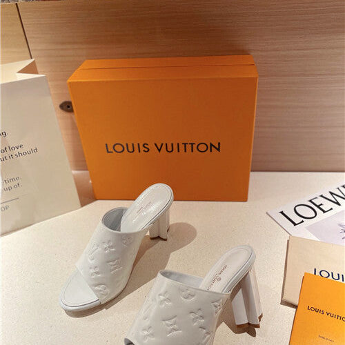 High Quality Luxury LV Heel Slippers Sandals product detail