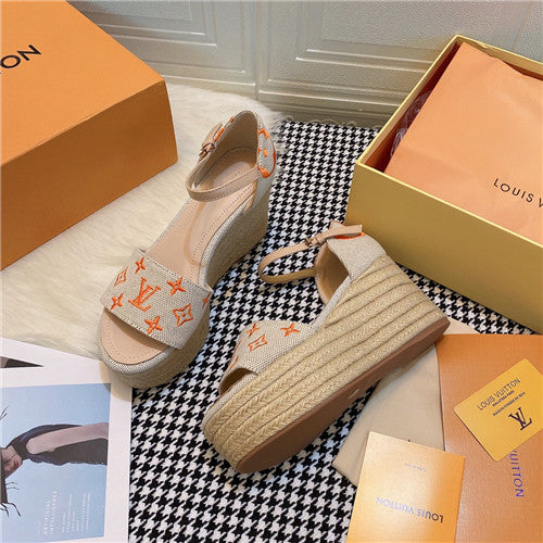 High Quality Luxury LV Starboard Wedge Sandals alternate view