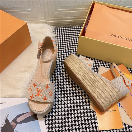 High Quality Luxury LV Starboard Wedge Sandals product detail